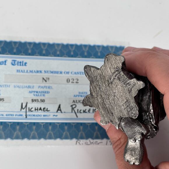 Vintage 90s Michael Ricker 1,000 Oaks Gift Of Friendship Rabbit 3 Piece Bundle - Picture 7 of 15